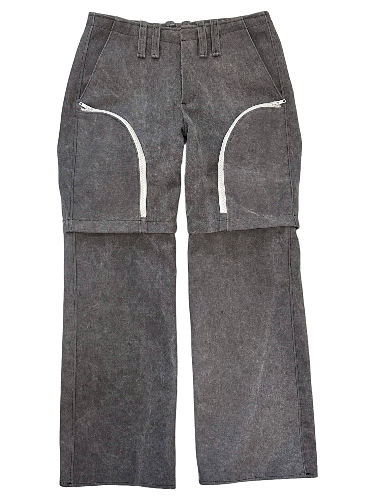 STONE WASHED TRANSFORMABLE TROUSERS