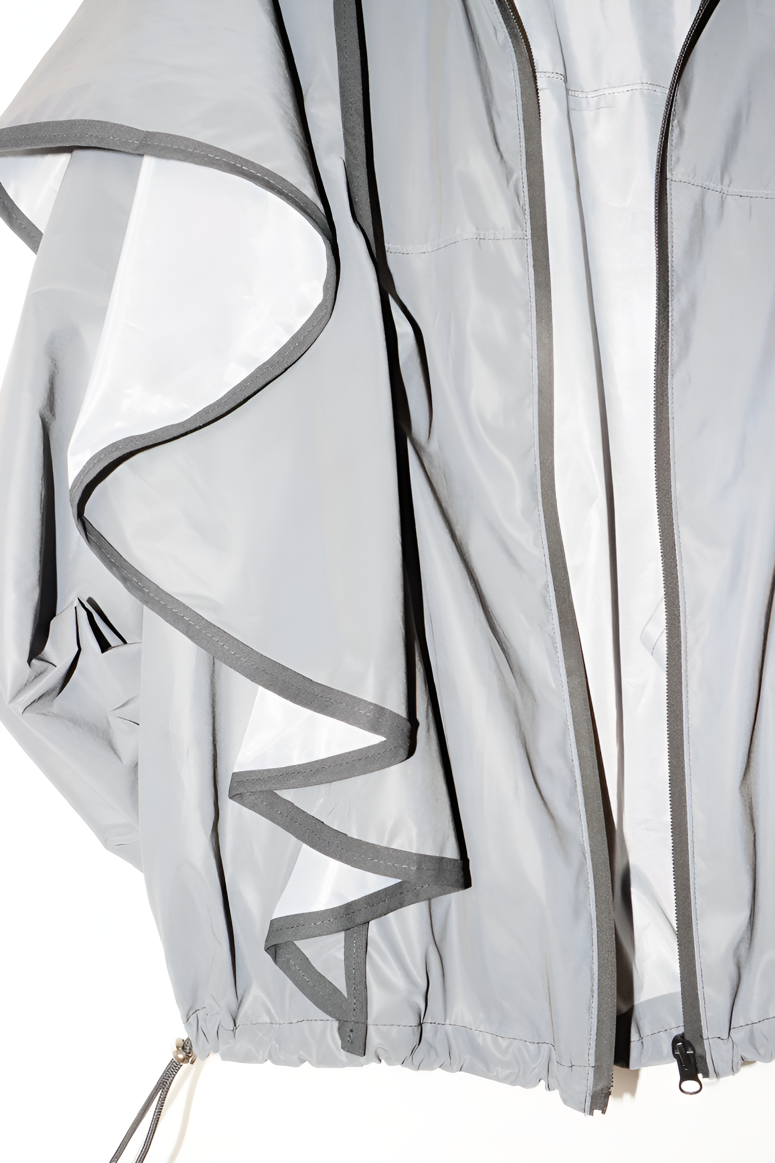 REFLECTIVE CROSS-HANG RAIN JACKET WITH RADIATION PROOF POCKETS